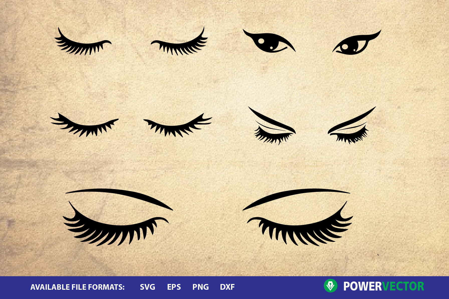 Download Eyelashes Clipart - SVG DXF Cut Files