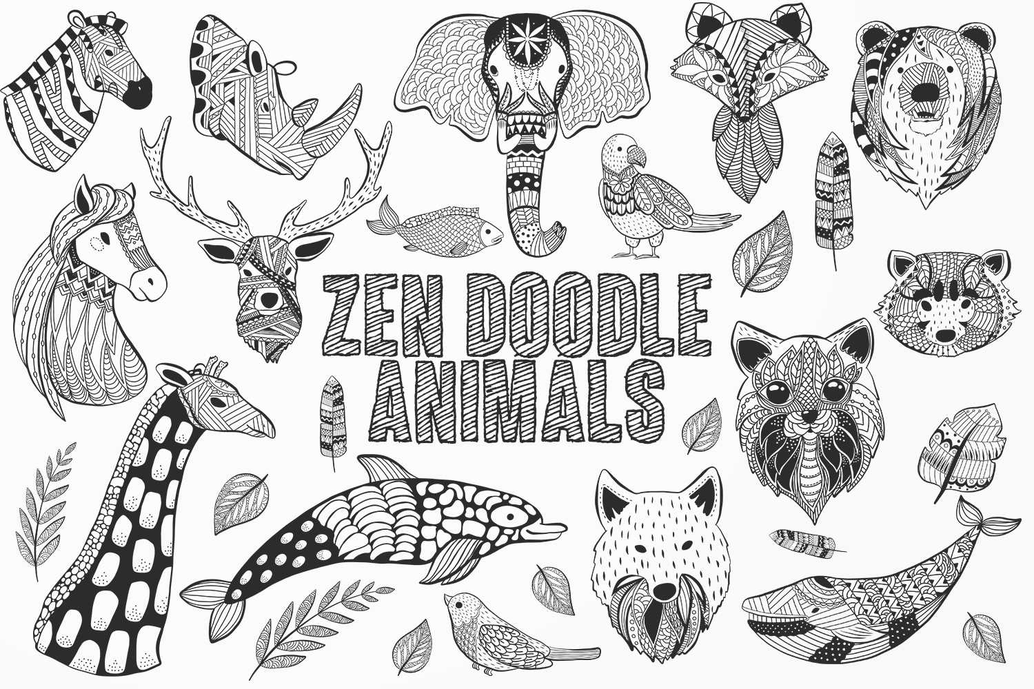 Zen Doodle Animals