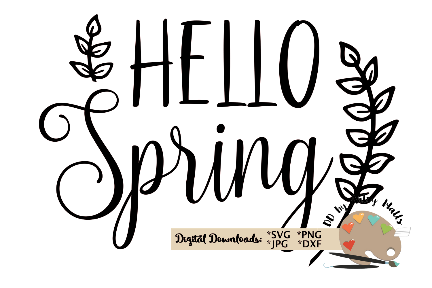 Download Hello Spring svg cut file Spring decor svg Spring quote svg