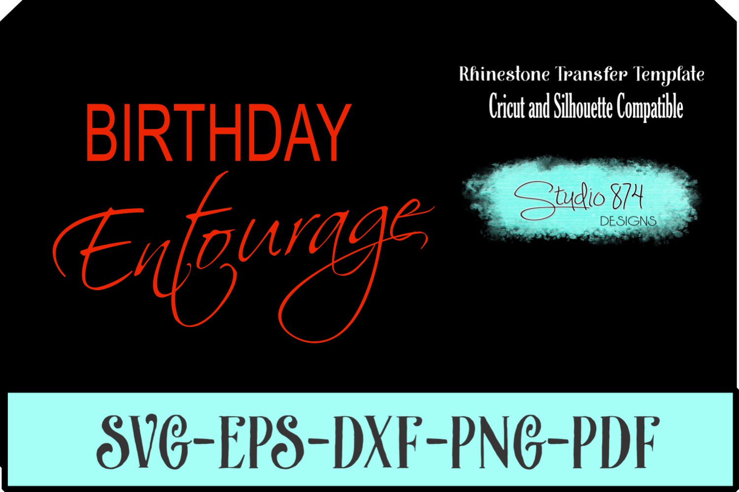 Download Birthday Entourage Vector SVG Template V1