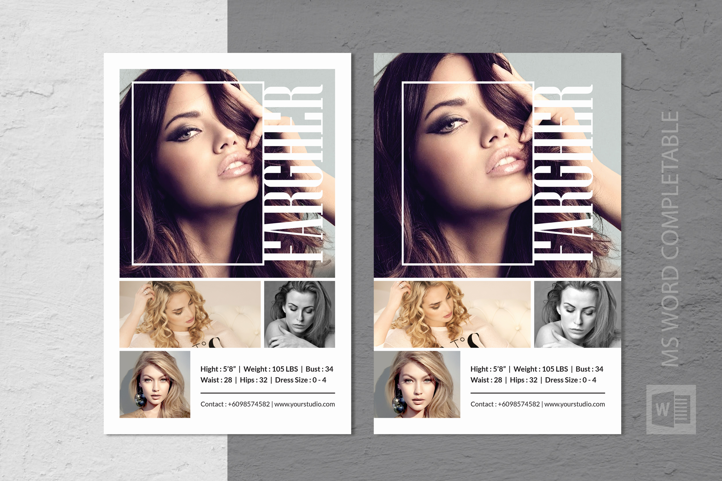 Models Comp Cards Template - HD Modello Inside Model Comp Card Template Free