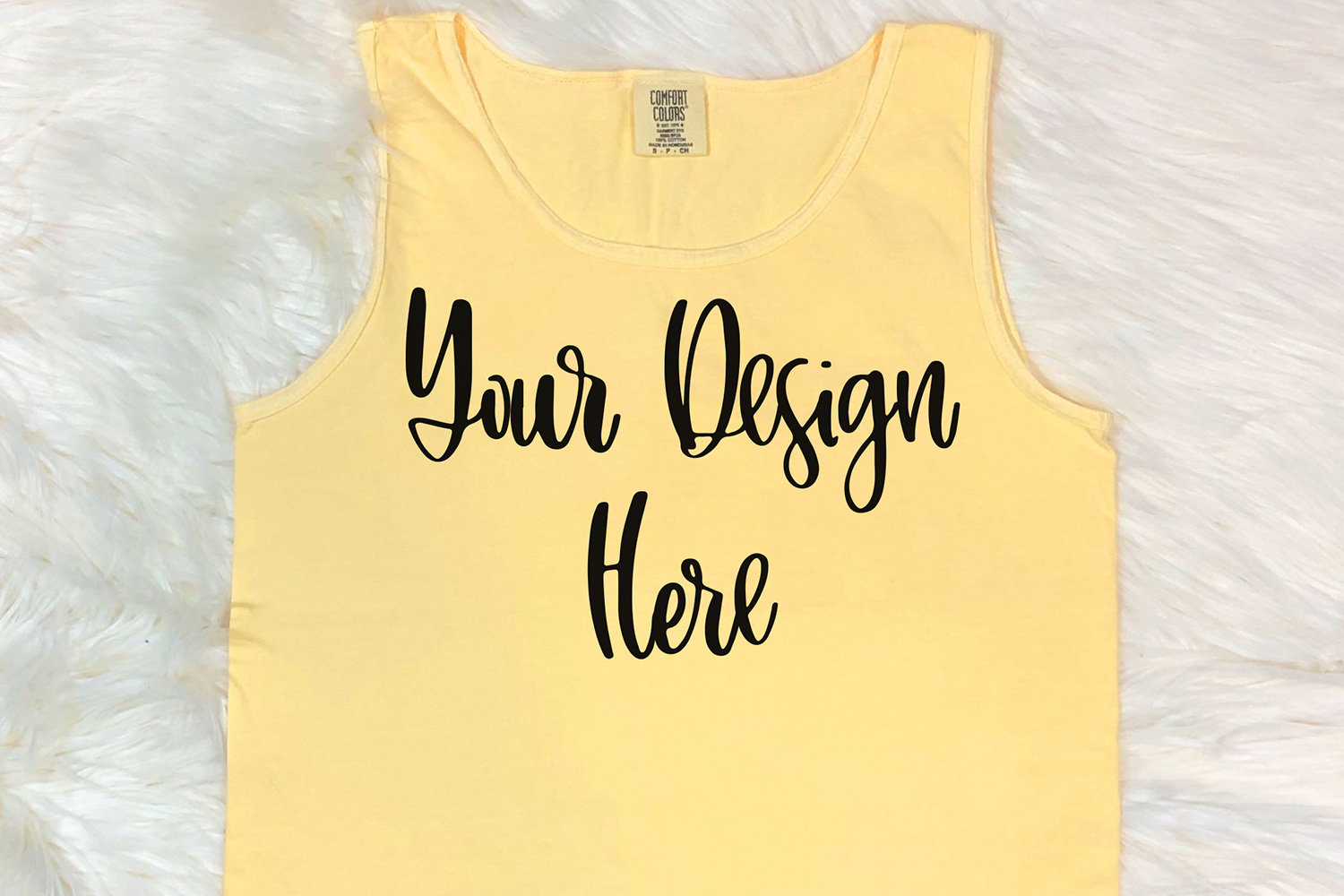 Comfort Colors 9360 Butter Mockup Photo Flatlay