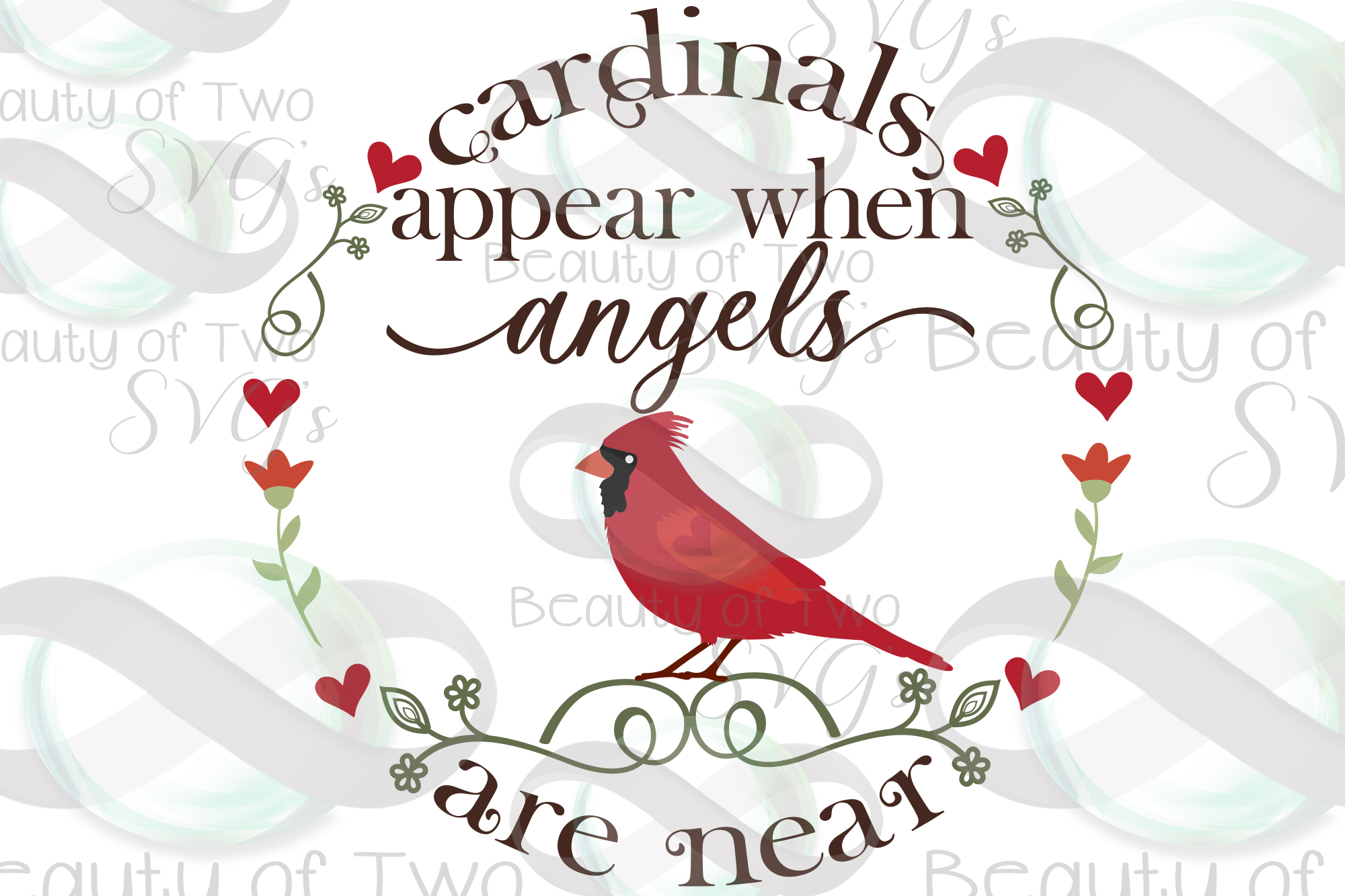 Red Cardinal Memoriam svg, angels appear svg, cardinal angel