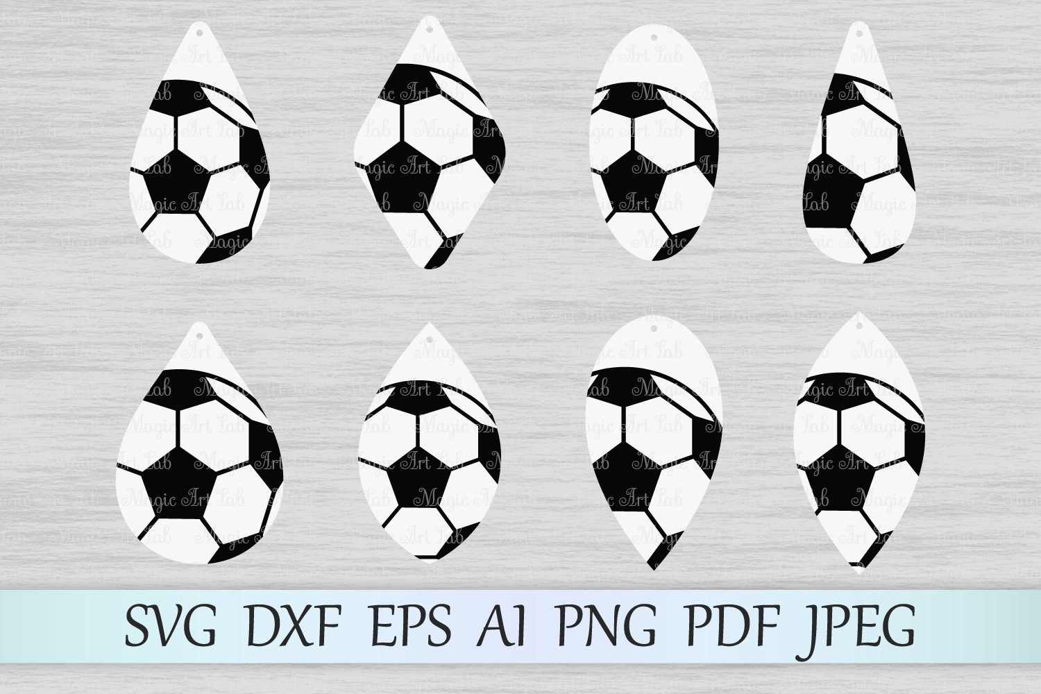 Soccer earrings svg, Soccer earrings cut file, Earrings dxf (123935