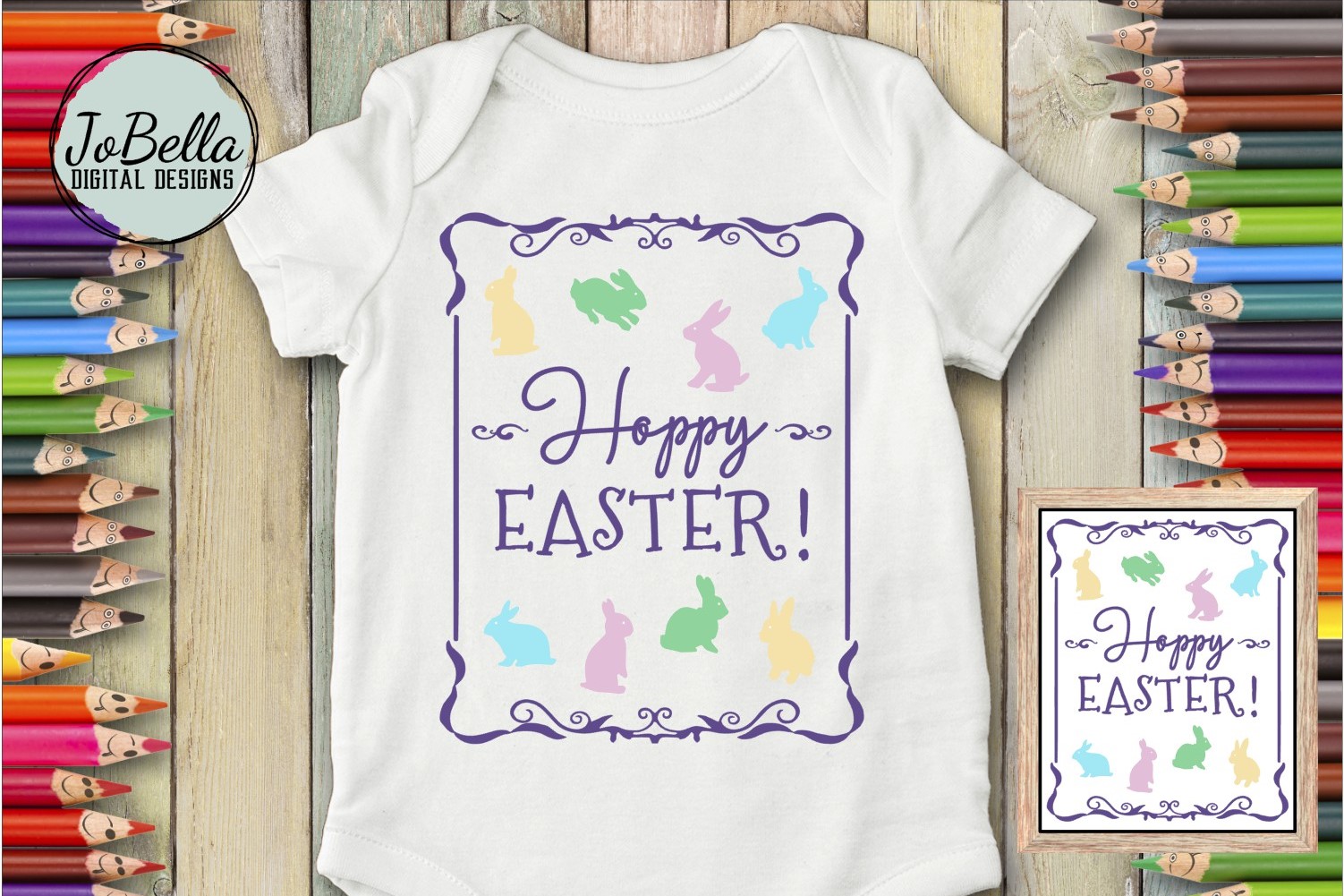 Download Hoppy Easter SVG and Printable Retro Vintage Design