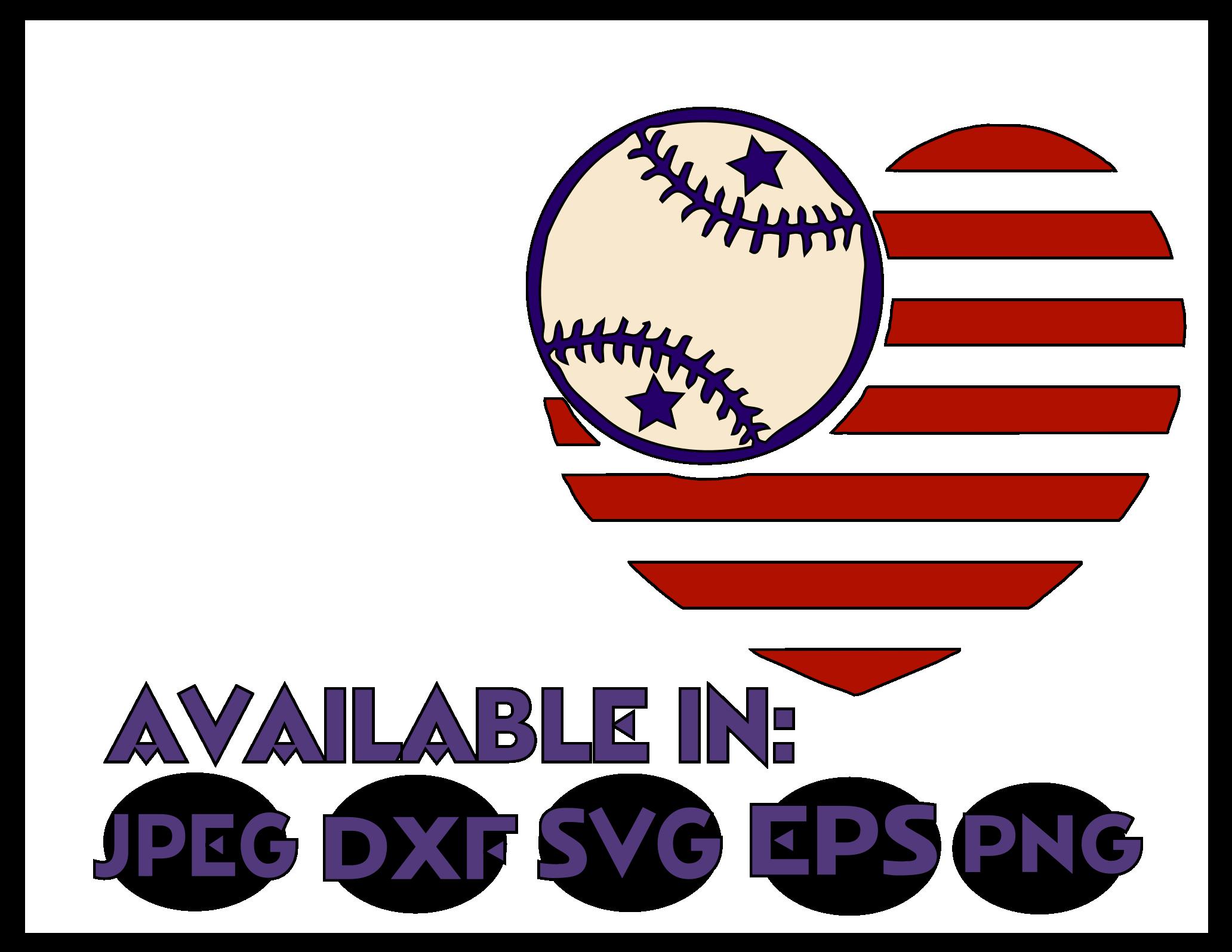Download Baseball svg SVG DXF JPEG Silhouette Cameo Cricut Baseball ...