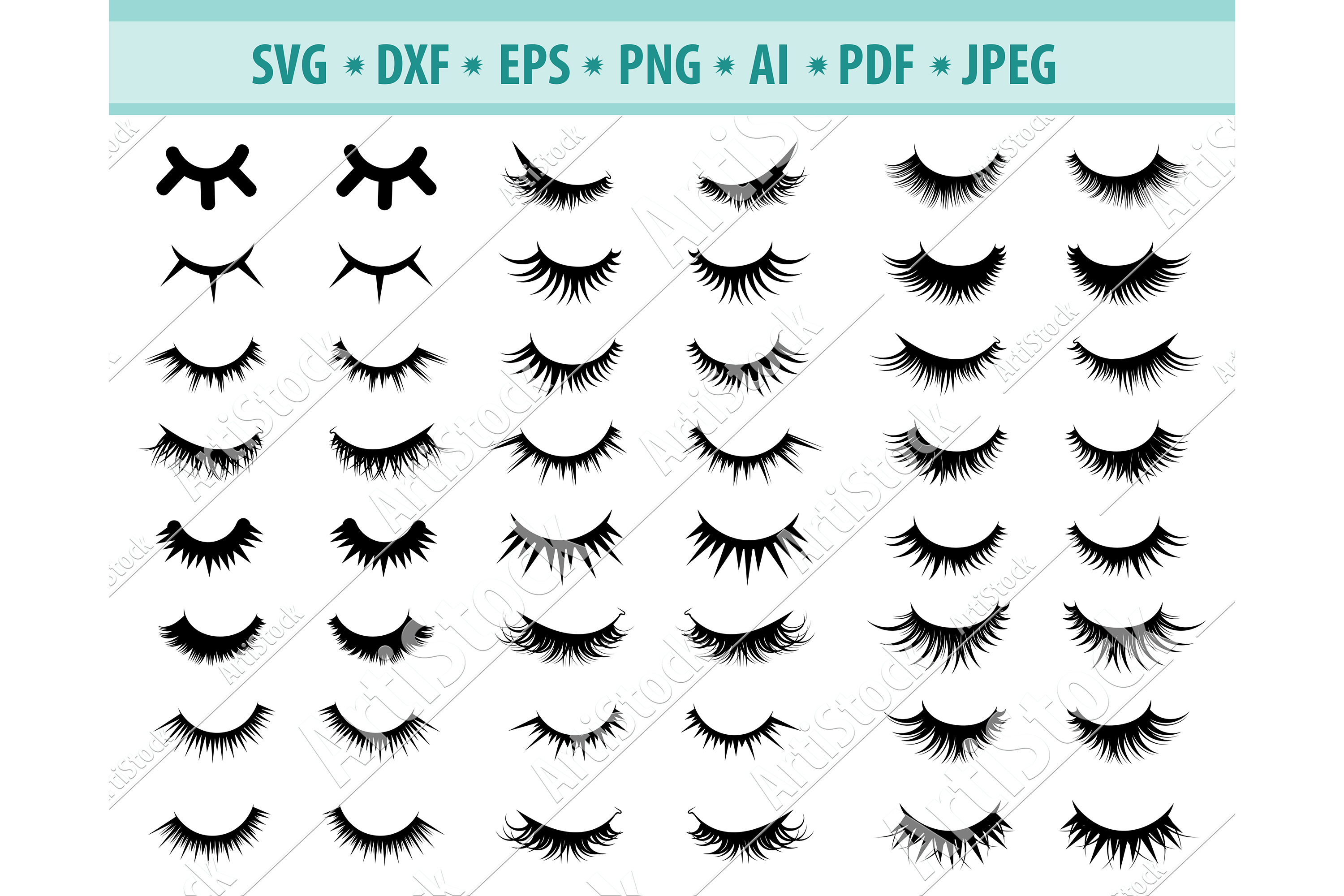 Eyelashes Svg Eyes Svg Beauty Svg Make Up Dxf Png Eps 424700 Svgs Design Bundles