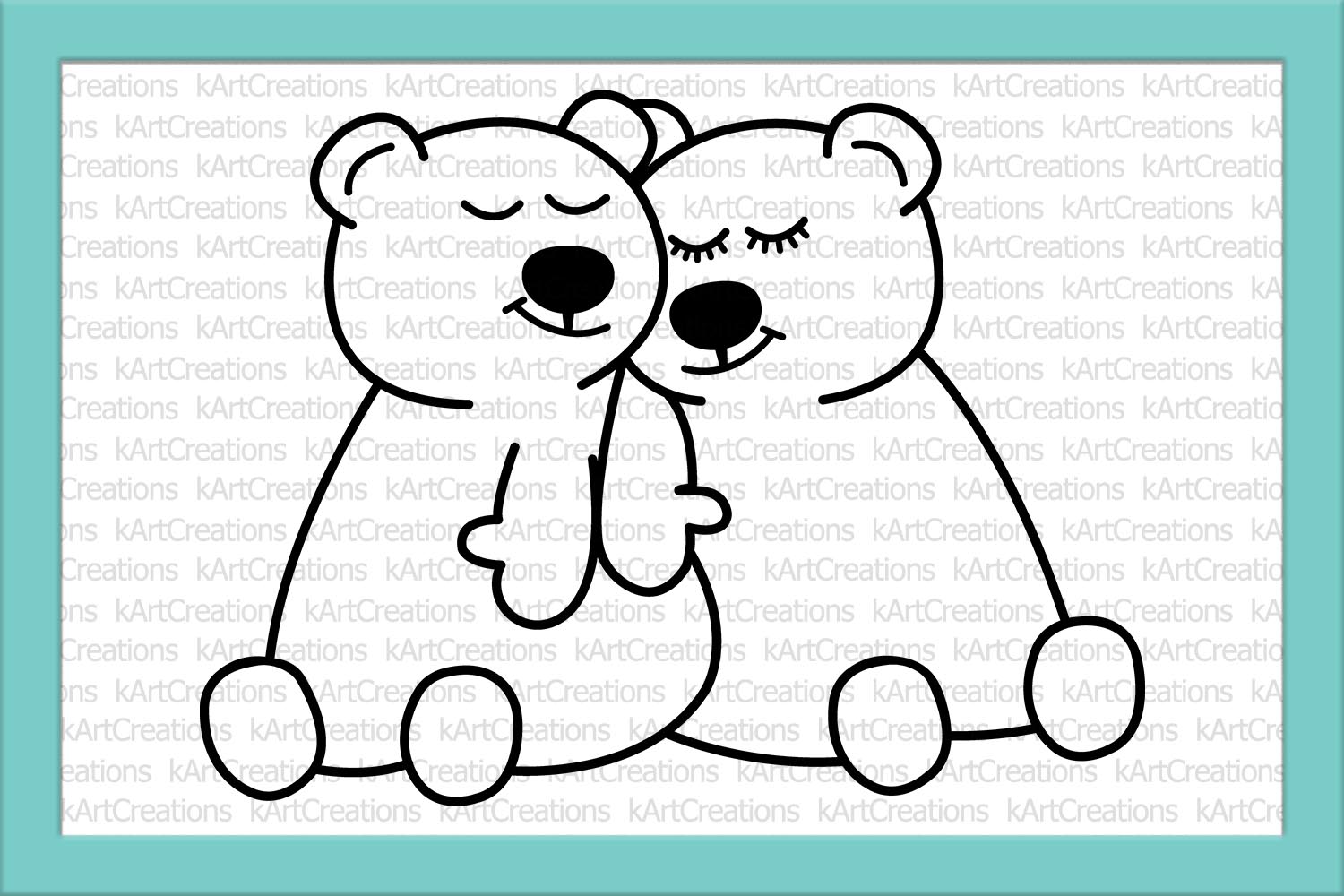 Download Couple bears SVG, Valentines day svg