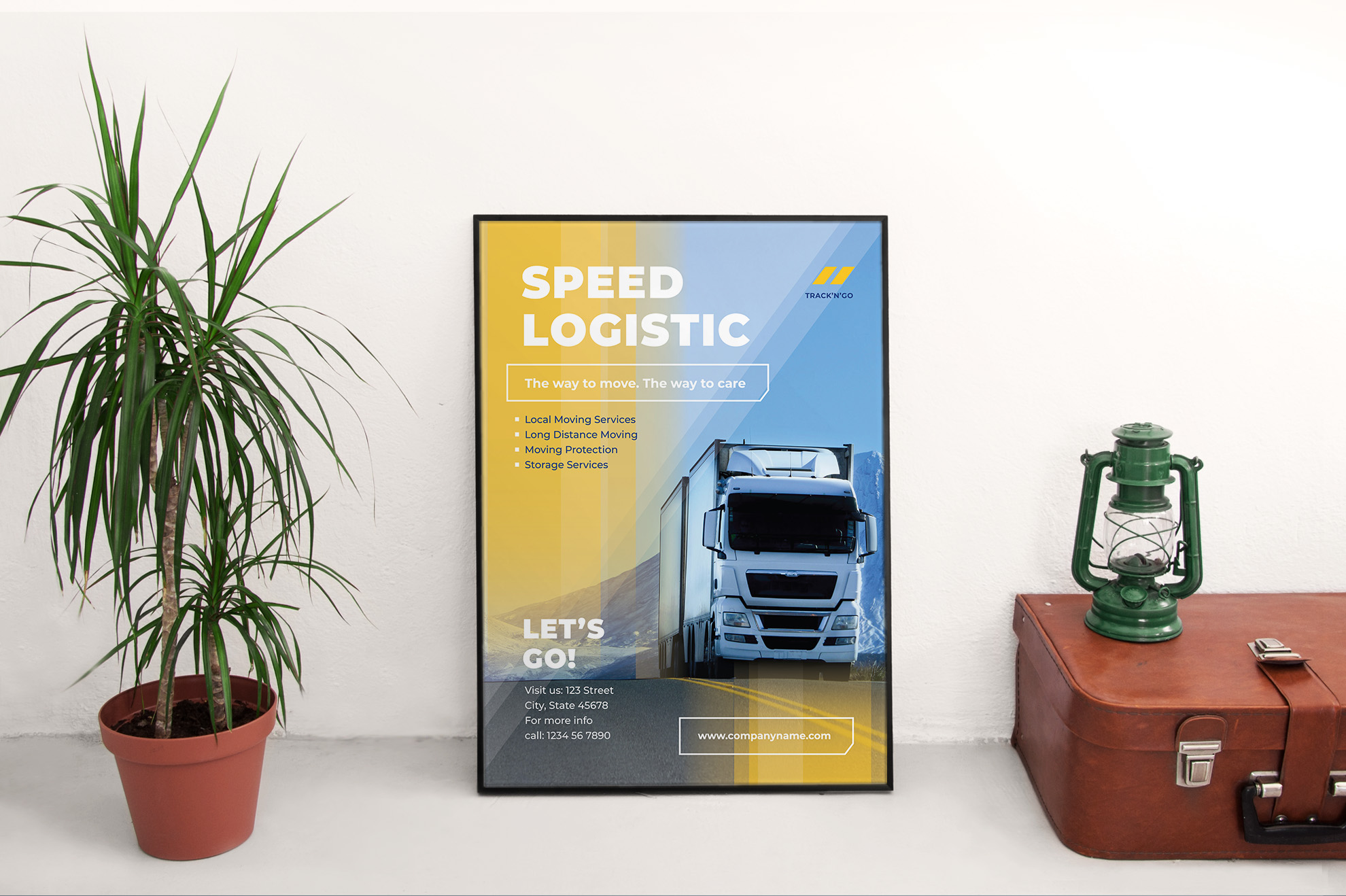 Trucking Logistics Poster (436946) | Flyers | Design Bundles