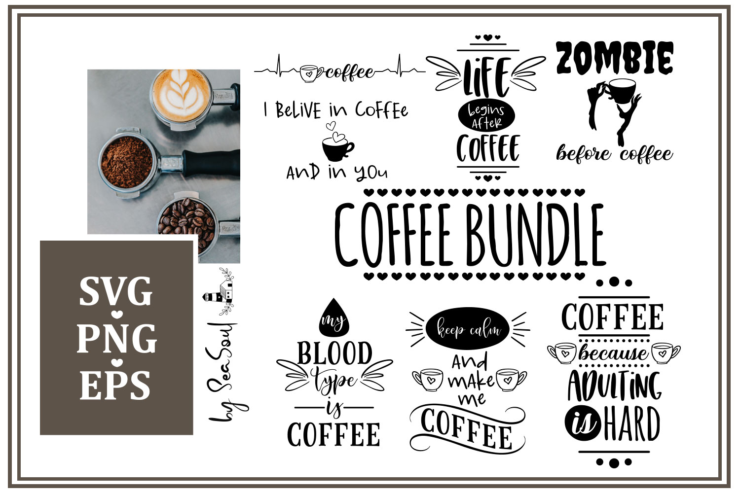 Download Coffee bundle. SVG, EPS, PNG, JPEG (217563) | SVGs ...