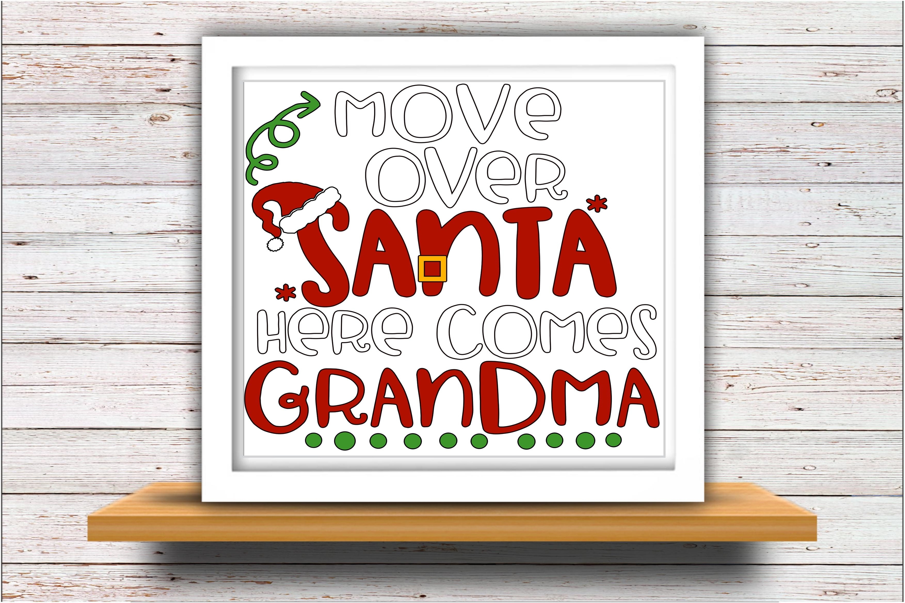 Download Grandma SVG DXF JPEG Silhouette Cameo Cricut Christmas santa