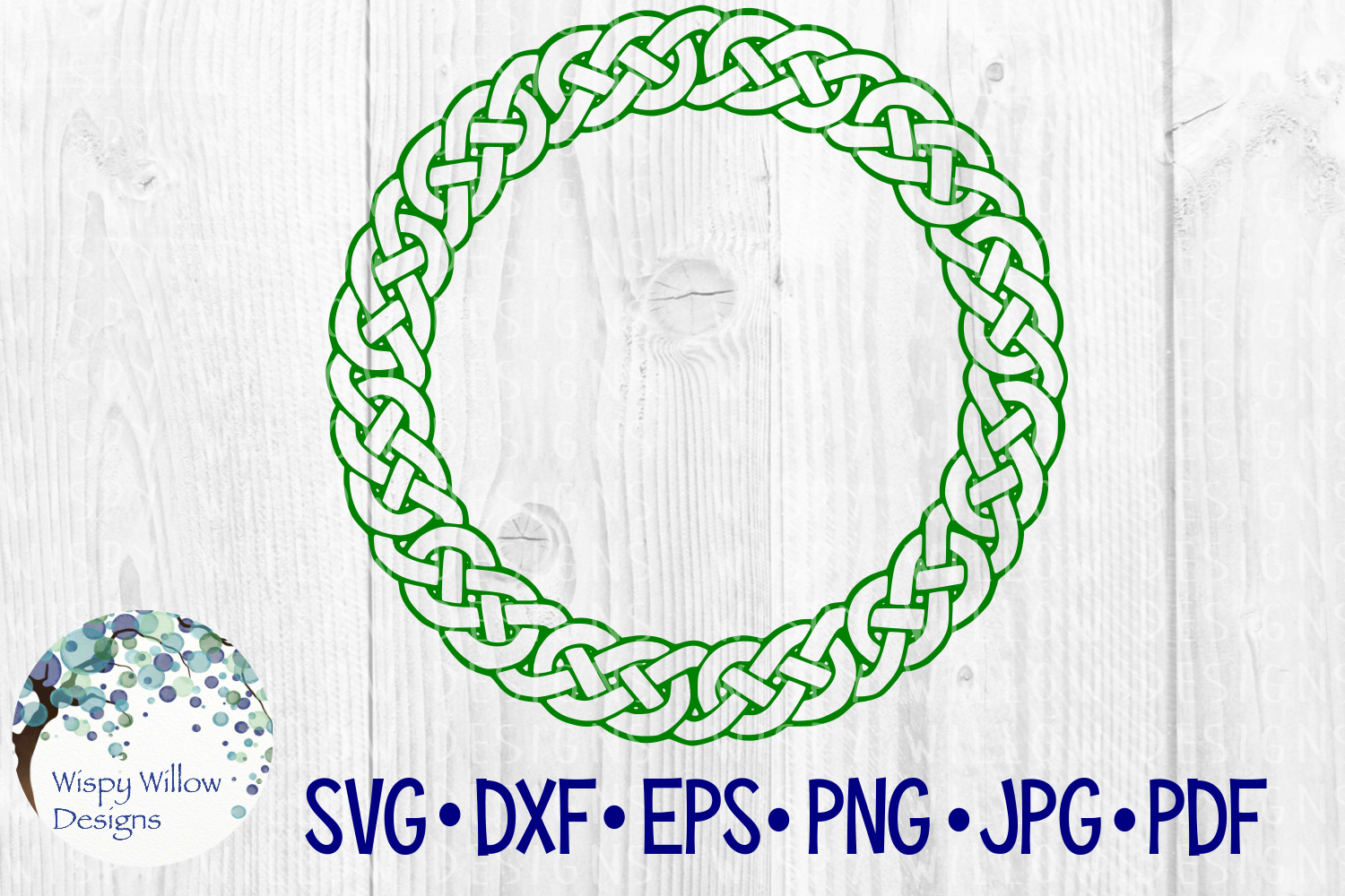 Celtic Border Circle SVG Cut File, Name Monogram Frame