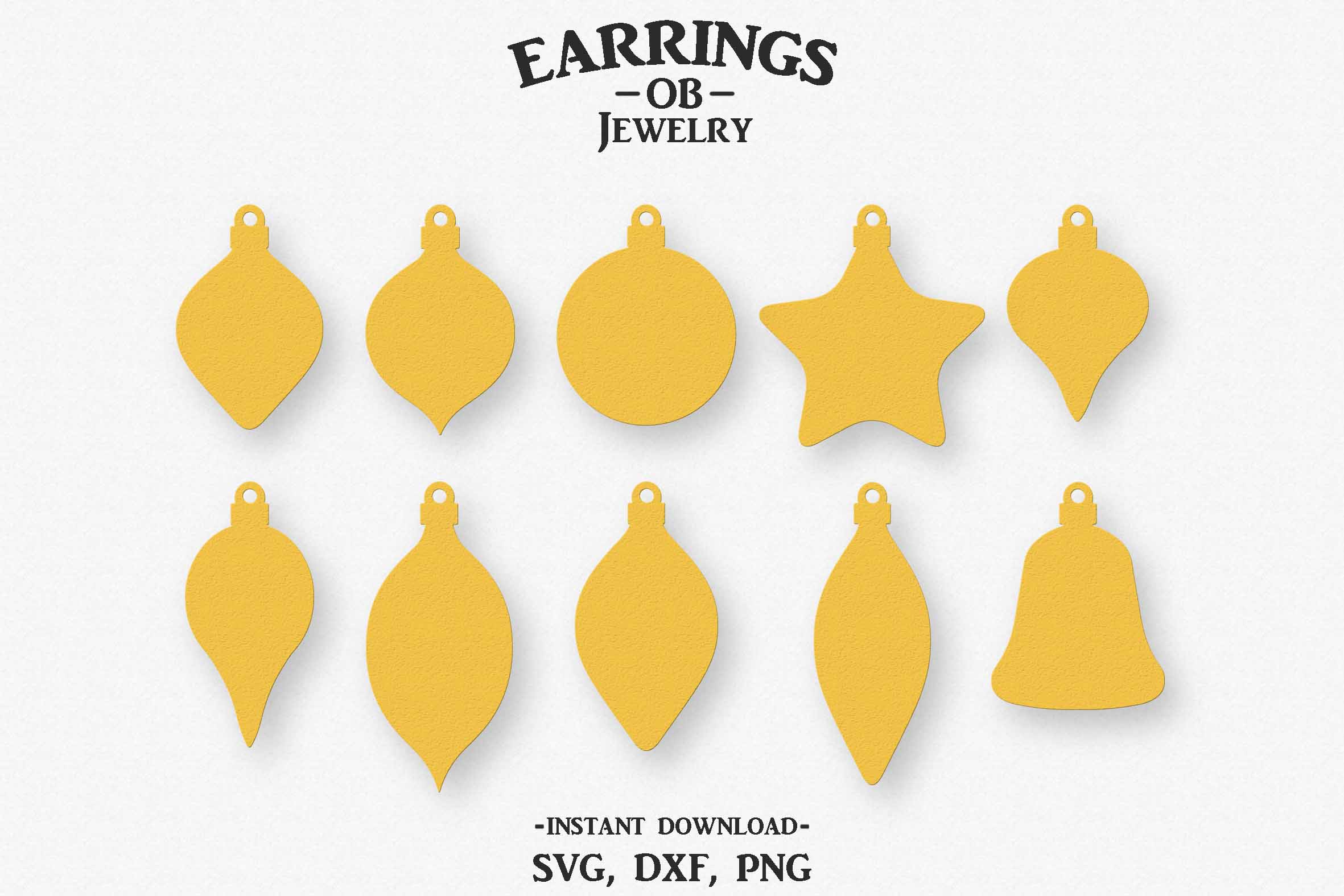 Download Christmas Ornament Earring Svg, Stacked, Teardrop, Cut File