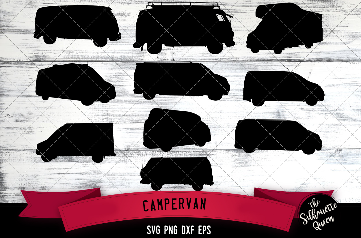 Campervan svg file, svg cut file, silhouette studio,