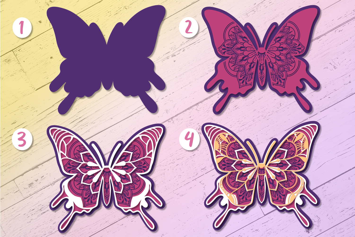 Free Free 200 Layered 3D Butterfly Svg Free SVG PNG EPS DXF File