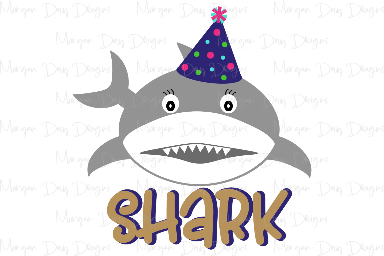 Download Birthday Shark - Shark SVG, DXF, AI, EPS, PNG, JPEG