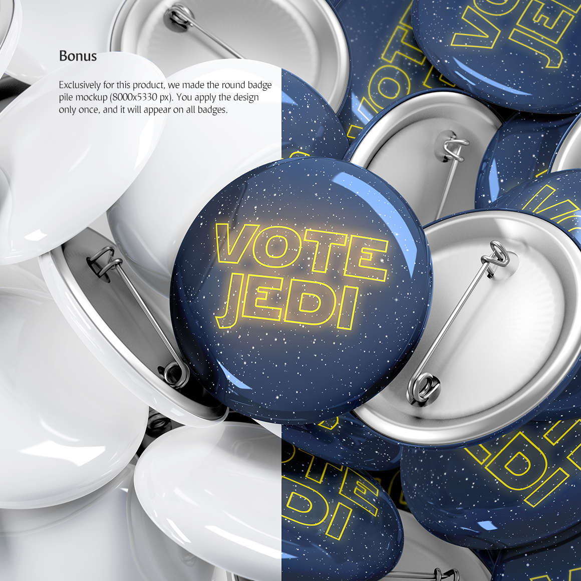 Download Round Button Badge Mockup