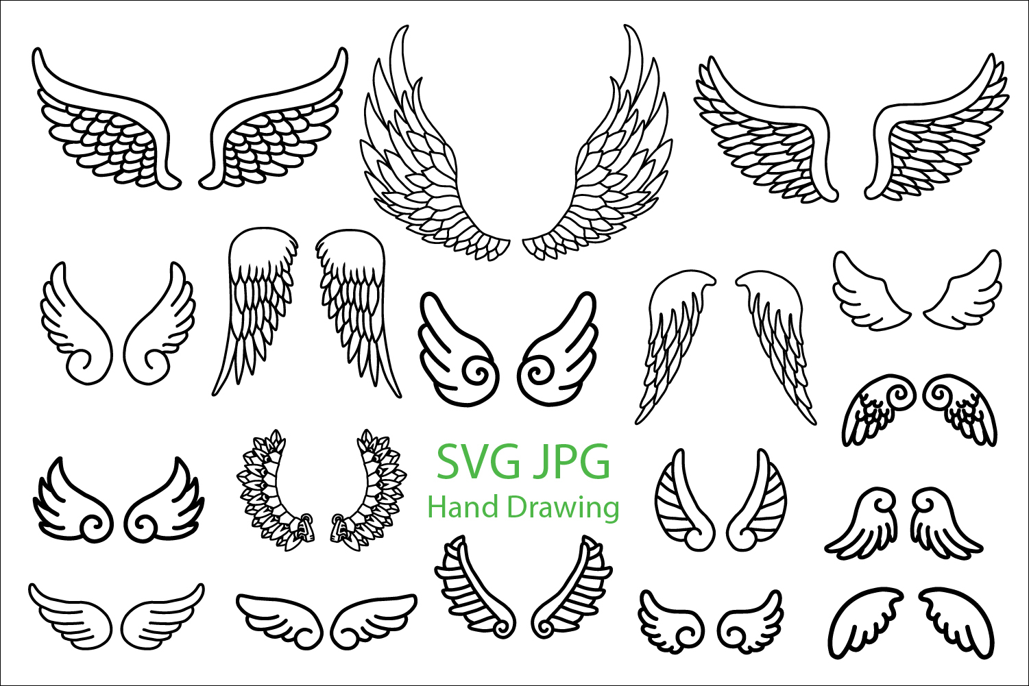 Download Bundle of Wings - Various Design of Wings in JPG, SVG ...