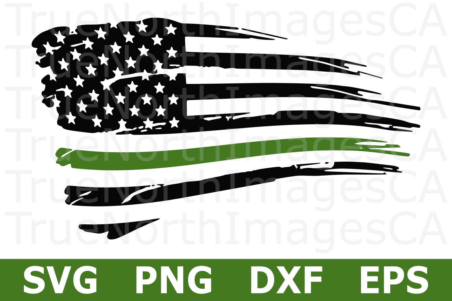 Download Thin Green Line Distressed Flag - An Occupation SVG Cut File