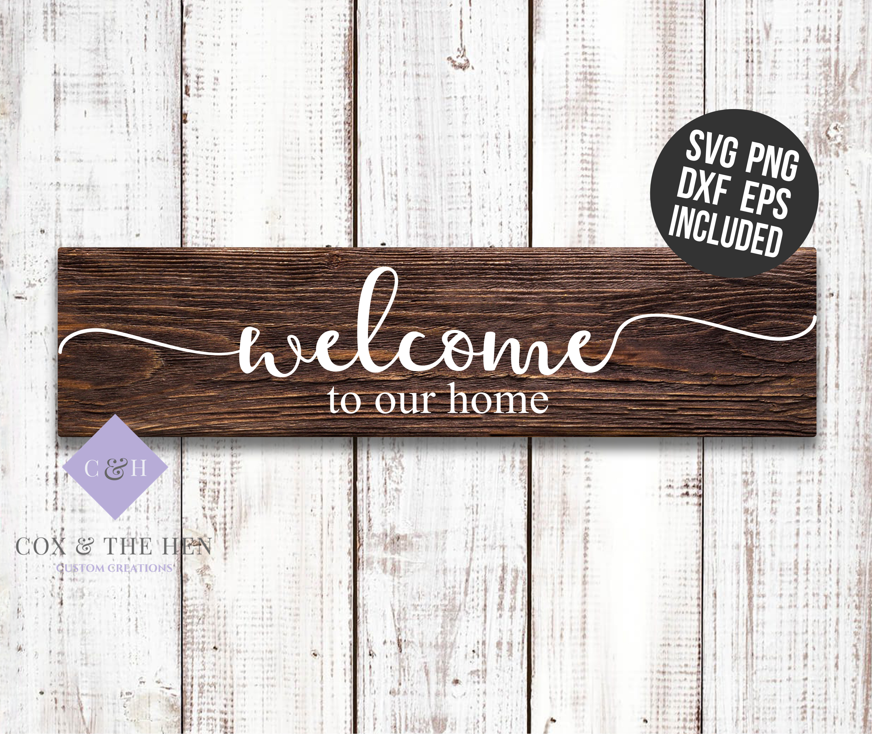 Download Welcome to our Home Wood Sign Stencil SVG (81197) | Cut ...