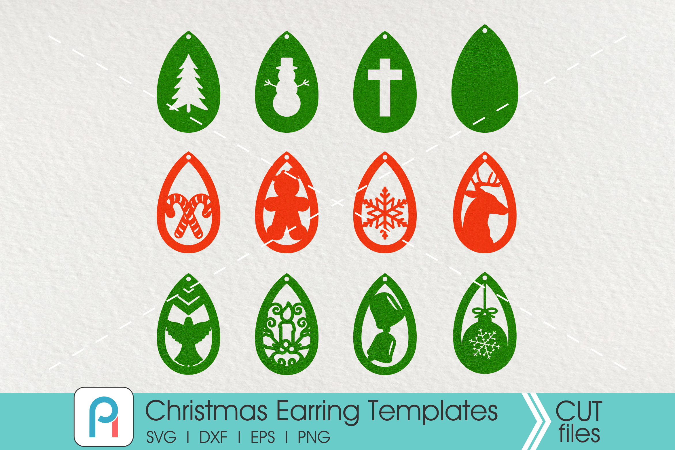 Download Christmas Earrings Template Svg, Earrings Template Svg ...