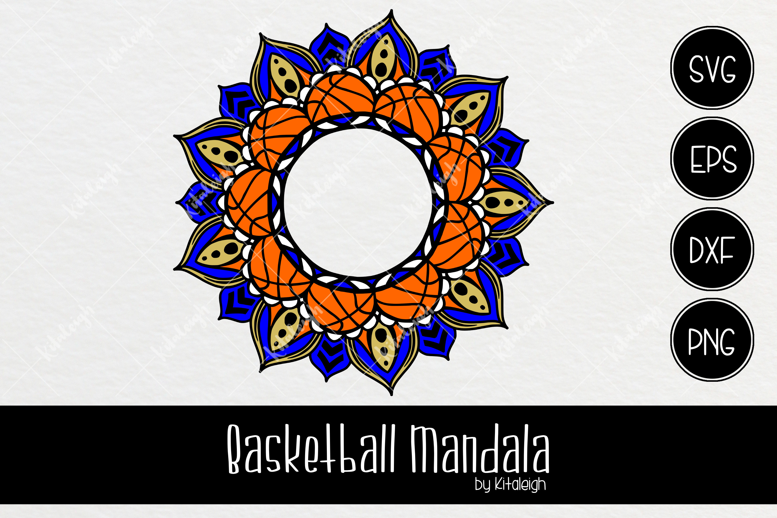 Basketball Mandala Monogram (88557) Illustrations Design Bundles