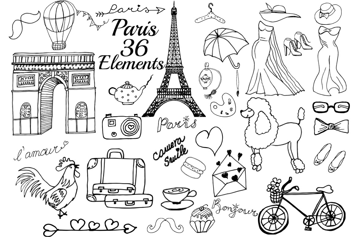 Download Doodle Paris Clipart