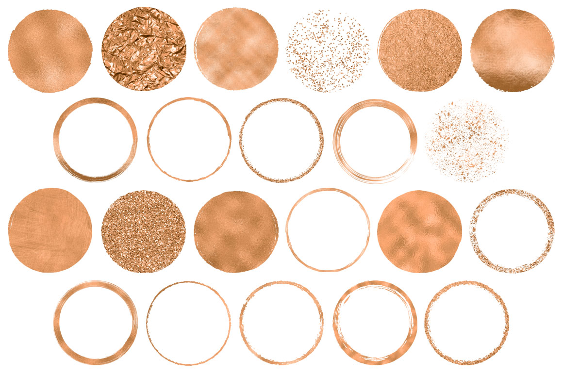 Copper Circles Clip Art