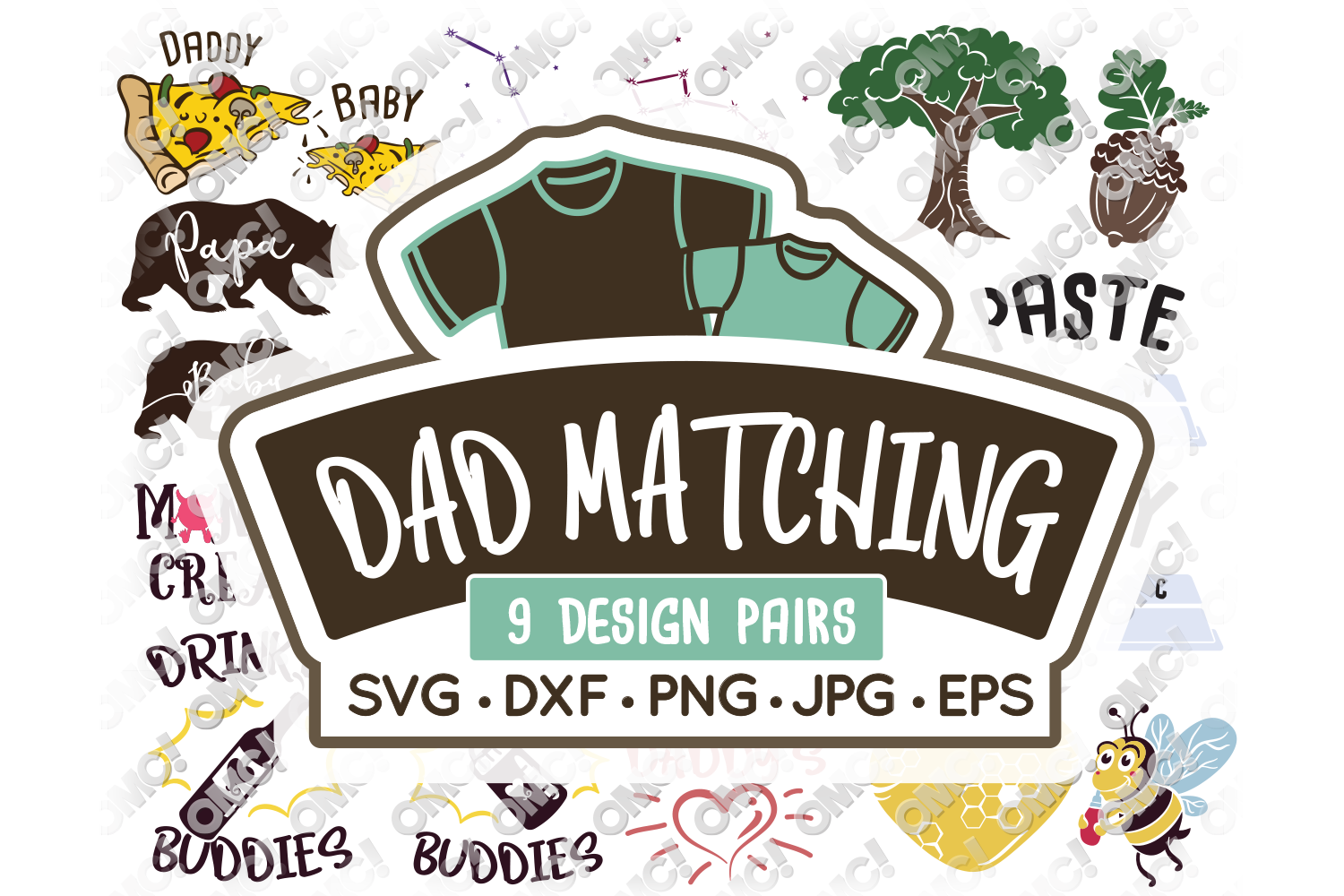 Download Dad Matching SVG T-Shirt Design in SVG, DXF, PNG, EPS, JPEG (266856) | Cut Files | Design Bundles