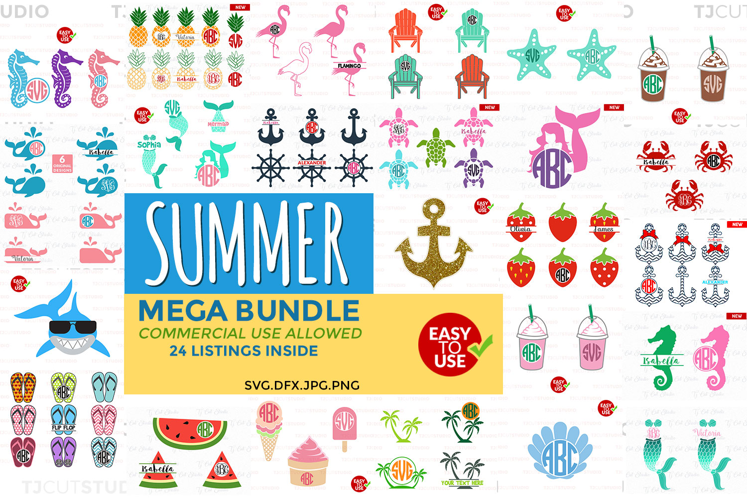 Summer Bundle svg, svg bundle, Summer svg, Files for Silhouette Cameo