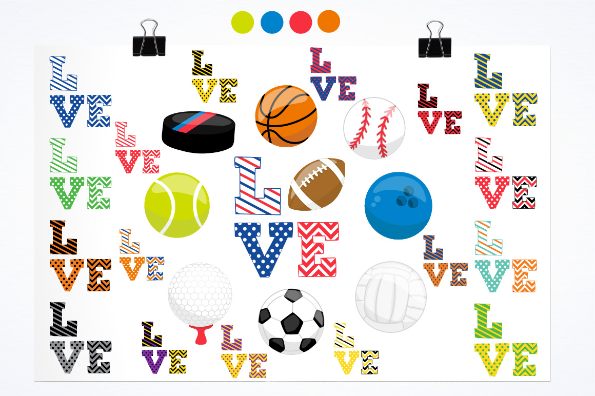 Sports love graphics and illustrations (31363) | Illustrations | Design ...