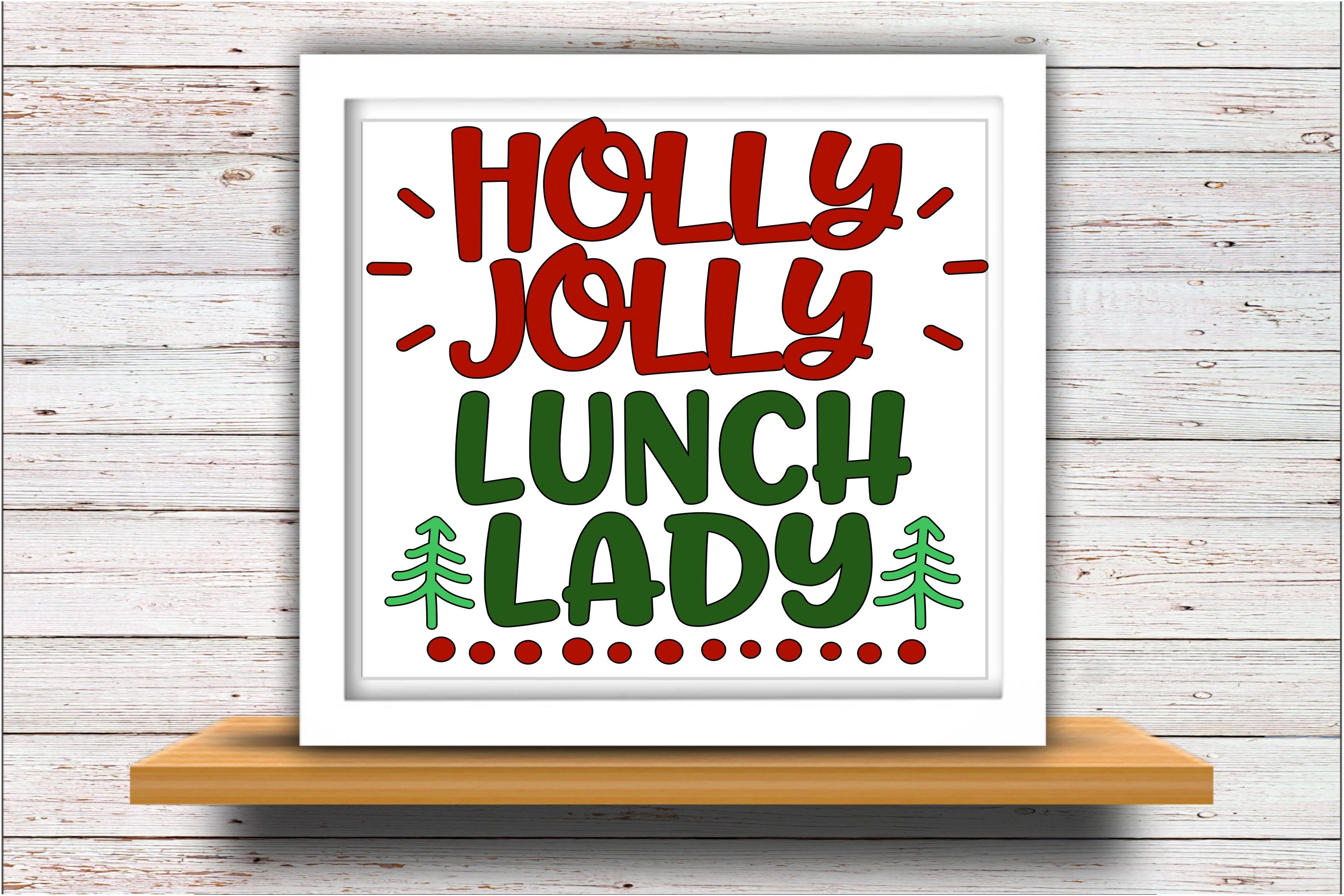 Download Christmas SVG DXF JPEG Silhouette Cameo Cricut Lunch lady