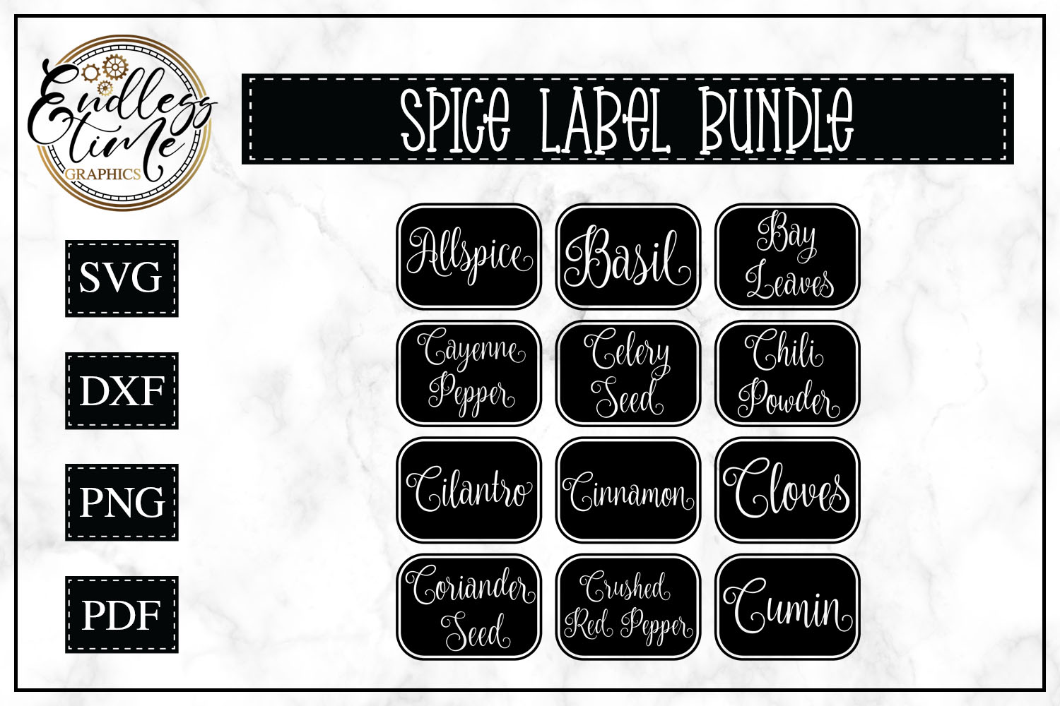 Download Spice Jar Label SVG Cut File Bundle