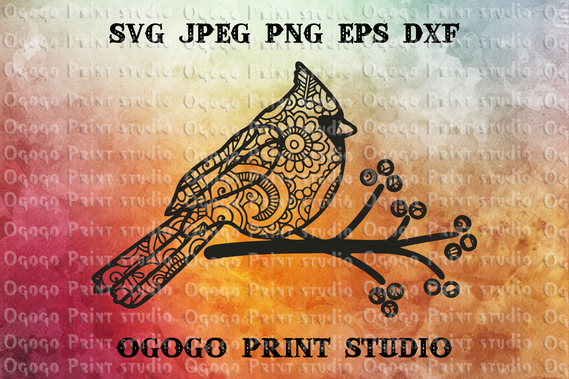 Download Cardinal SVG, Zentangle SVG, Bird svg, Mandala svg (231502) | Cut Files | Design Bundles