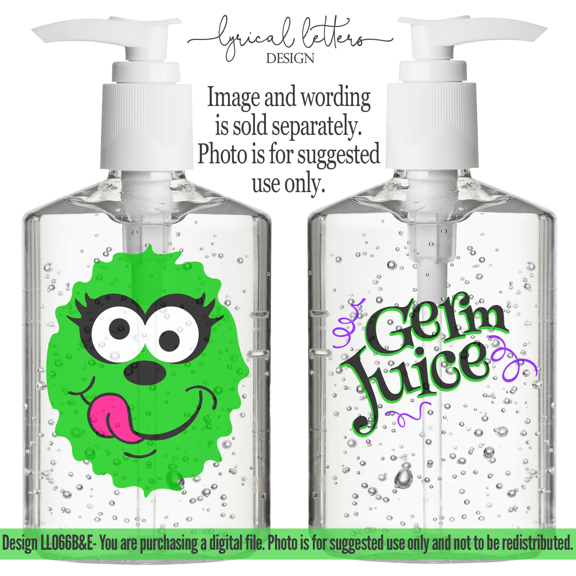 Germ Juice Hand Sanitizer Monster #2 SVG DXF LL066B (205658) | Cut ...