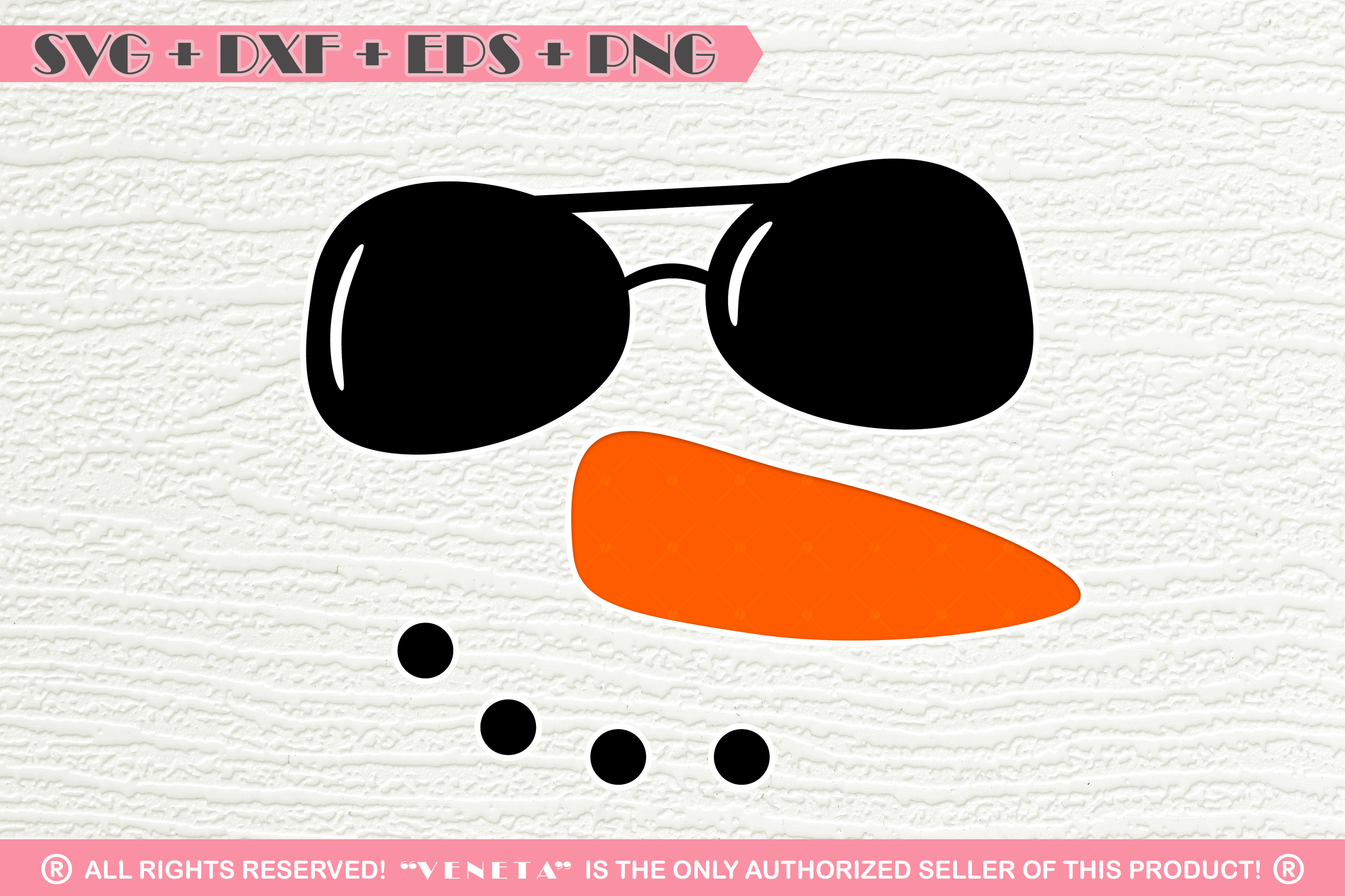 Download Snowman Expression | Sunglasses | SVG DXF EPS | Cutting Fil