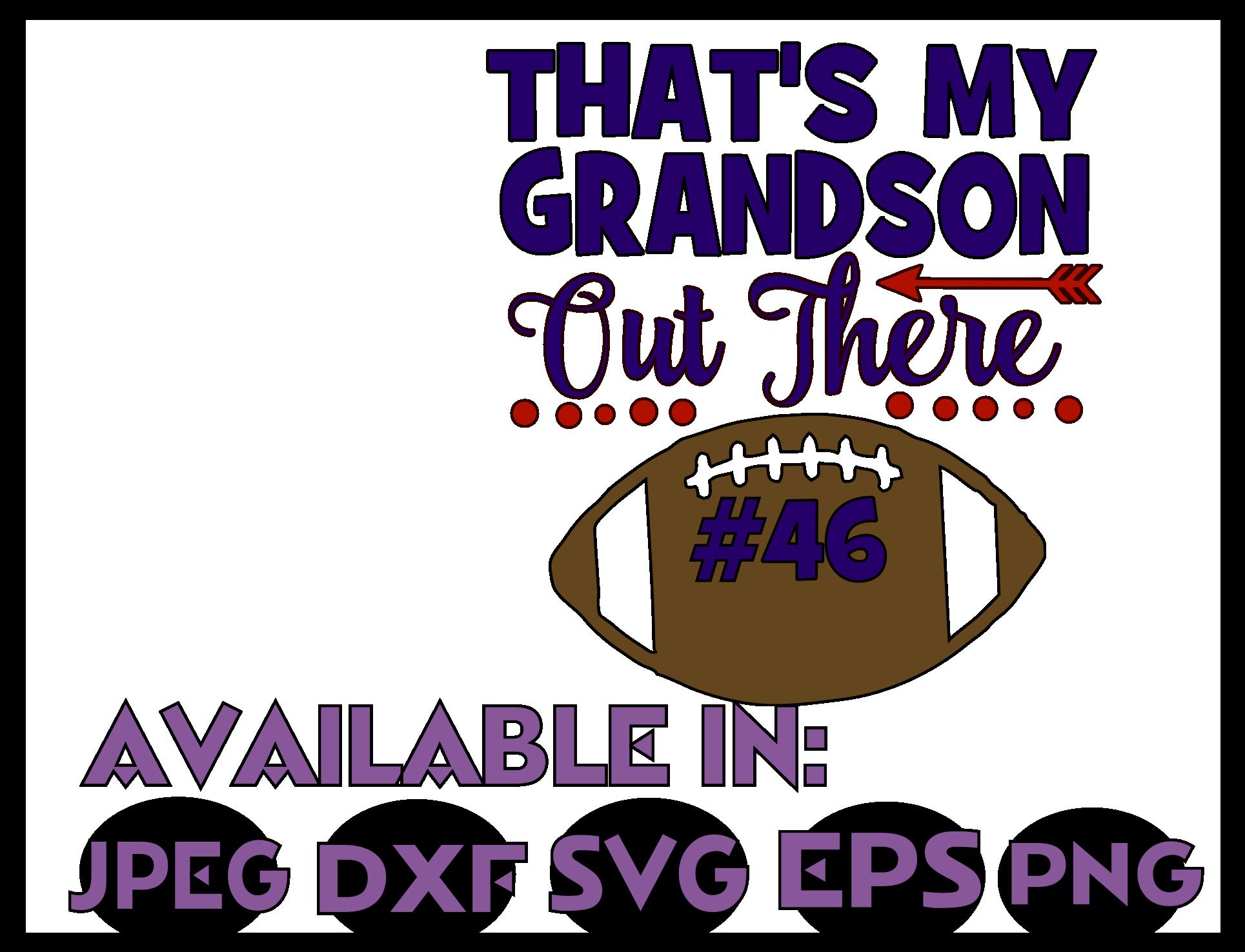 Football Svg Dxf Jpeg Silhouette Cameo Cricut Grandma Svg