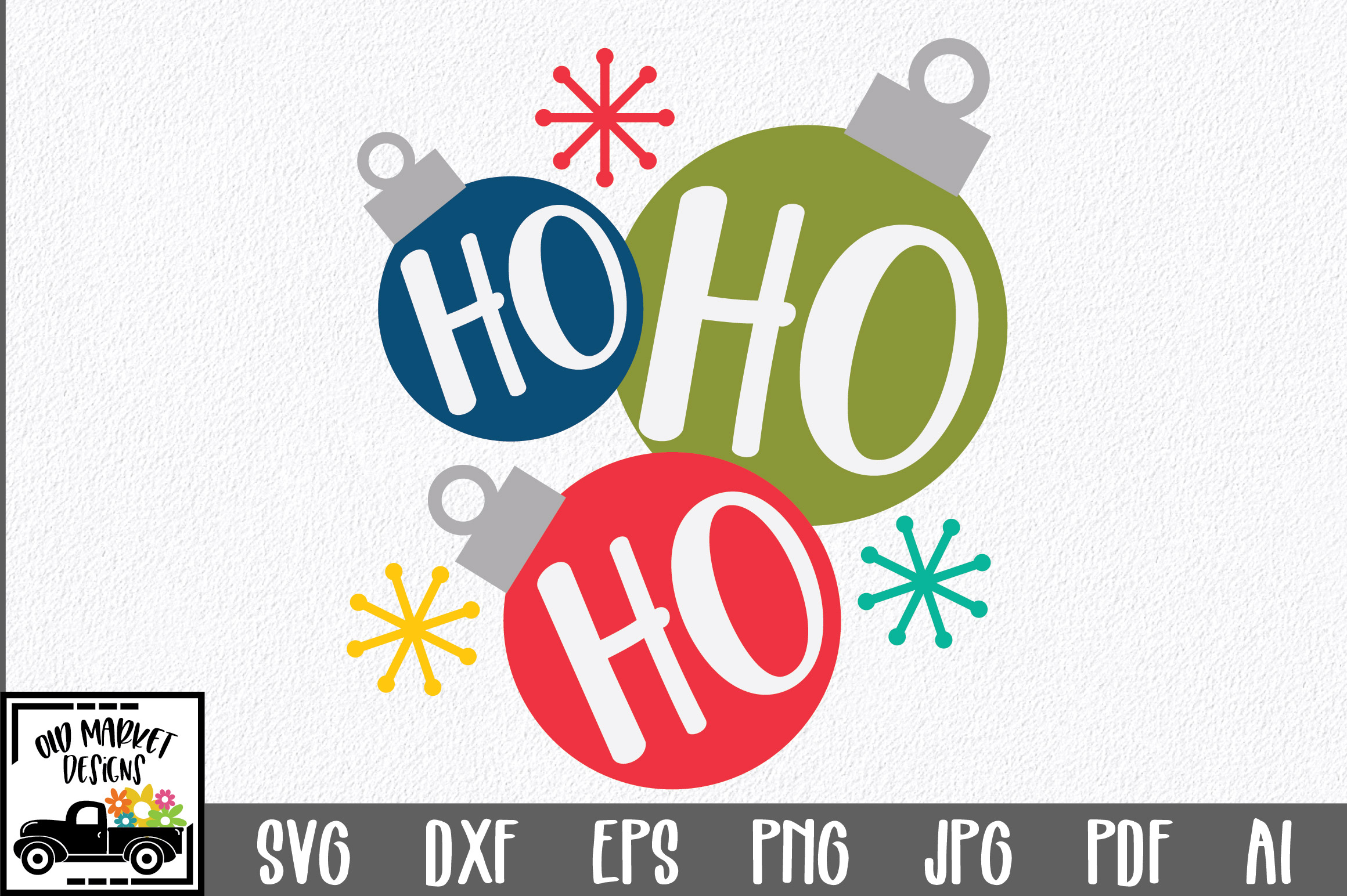 Christmas SVG Cut File Ho Ho Ho SVG DXF EPS PNG JPG PDF