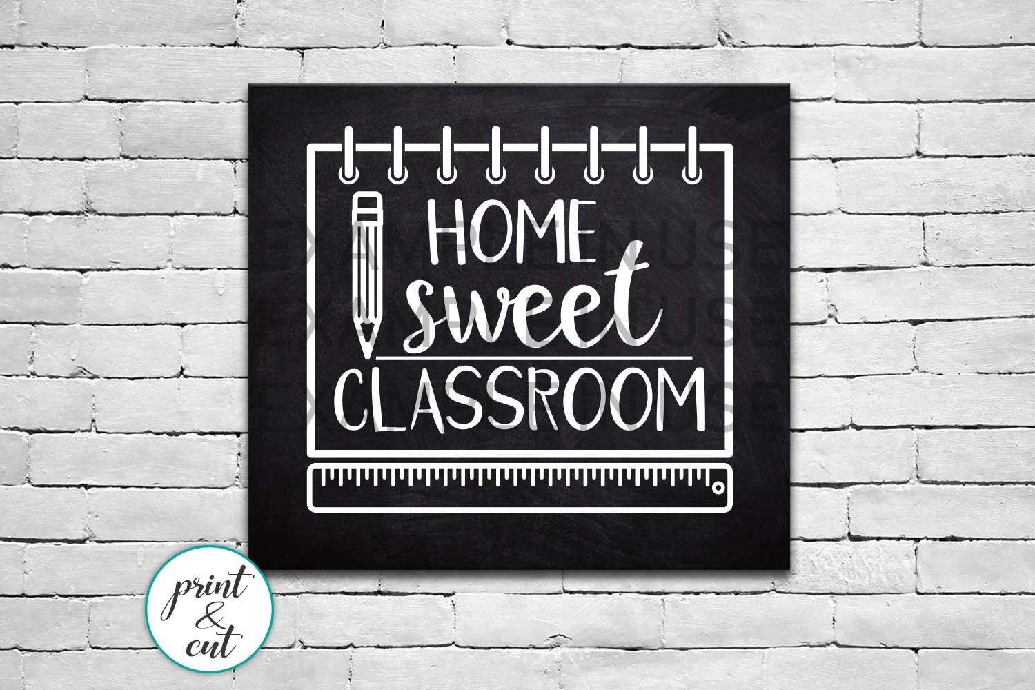 Download Home sweet classroom sign svg dxf for cut or jpg png print (129568) | SVGs | Design Bundles