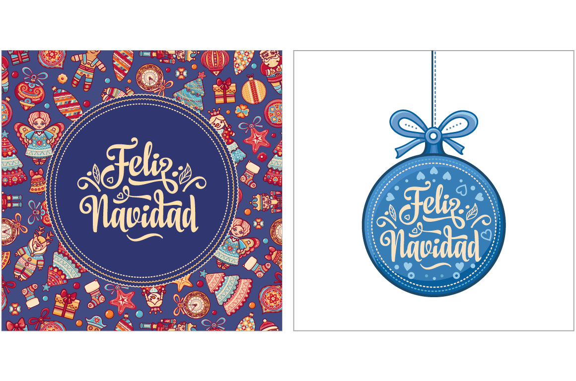 Merry Christmas. Feliz navidad. Big set. Bundle. 34 Christmas postcard
