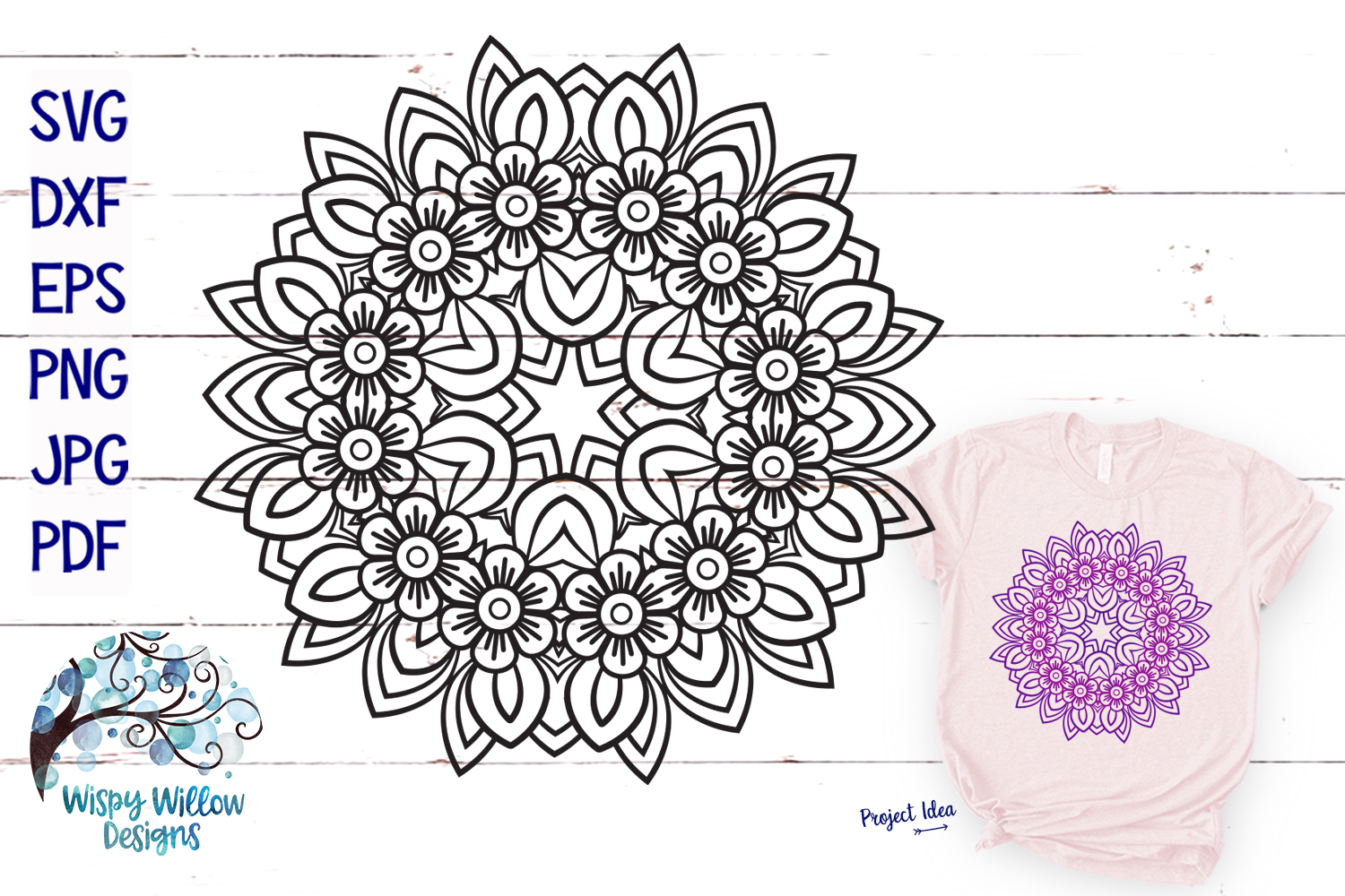 Download Floral Mandala SVG Cut File (286448) | SVGs | Design Bundles