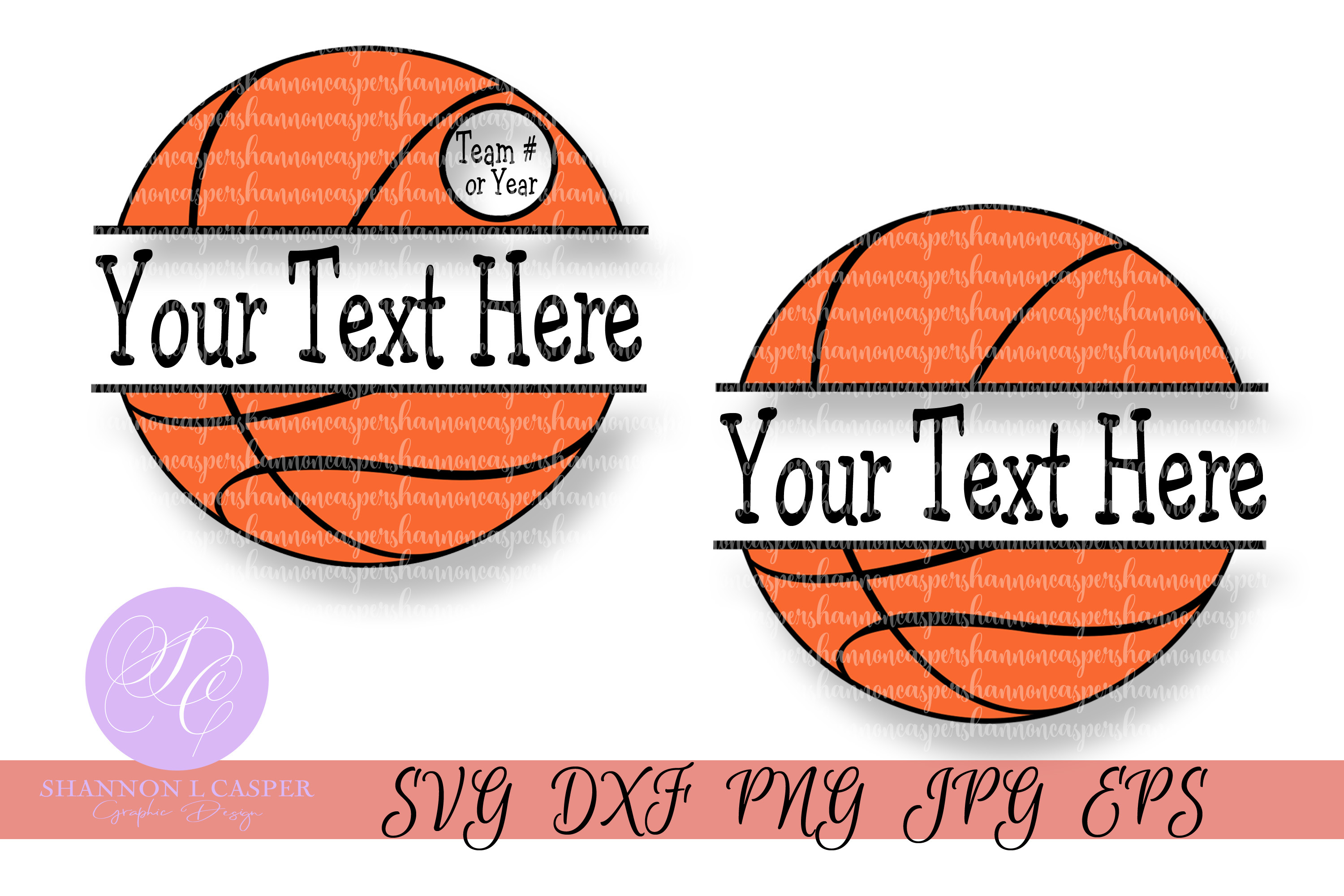 Basketball Svg Split Monogram