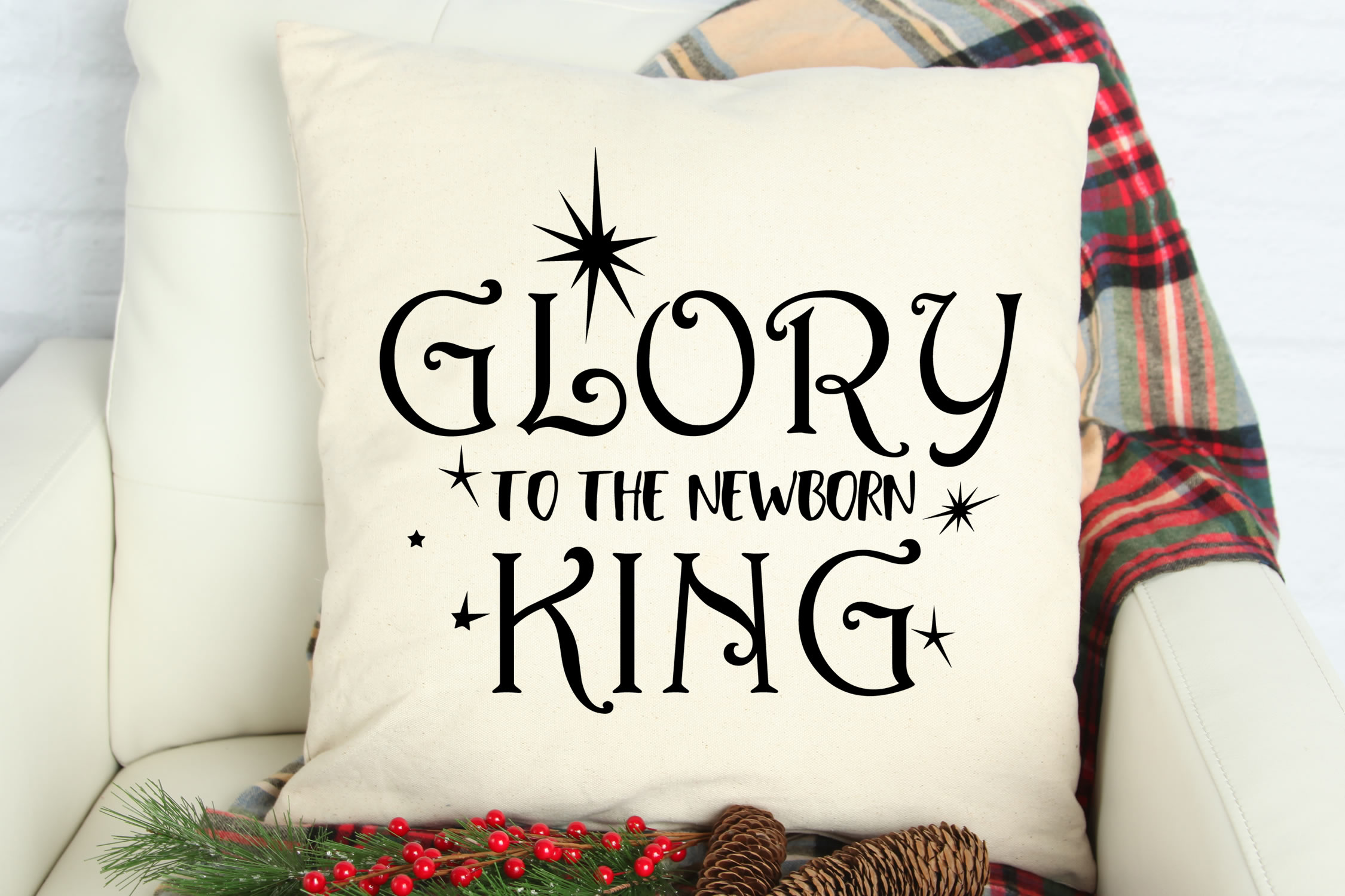 Glory to the newborn king svg, christmas baby jesus svg