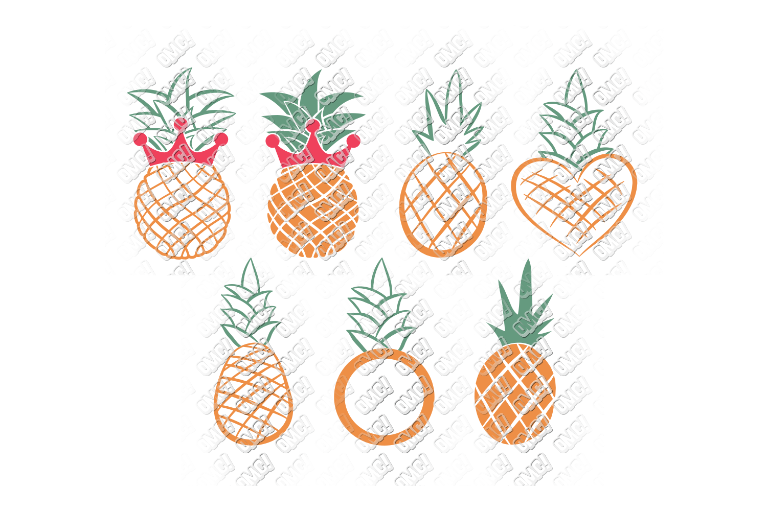 Download Pineapple SVG Monogram Bundle in SVG/DXF/PNG/JPEG/EPS (104403) | Cut Files | Design Bundles