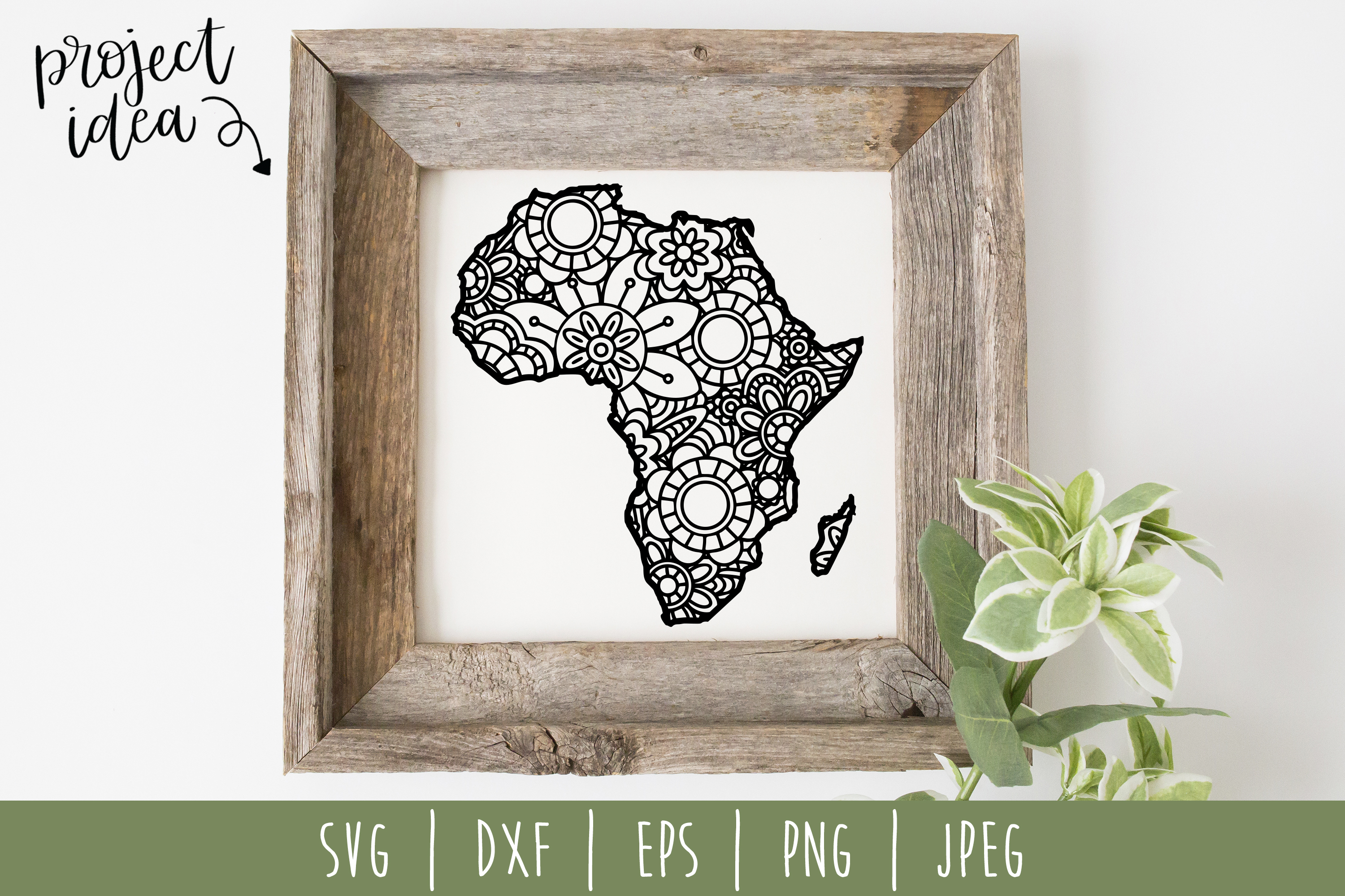 Download Africa Mandala Zentangle SVG, DXF, EPS, PNG, JPEG
