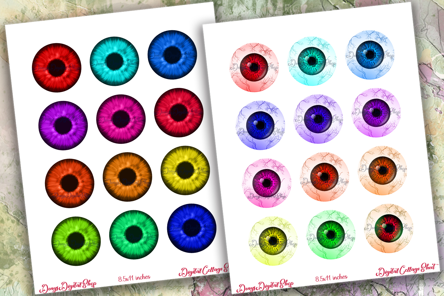 Eyes Printable Sheet,Eyes Digital Cabochon,Eyes Pendants