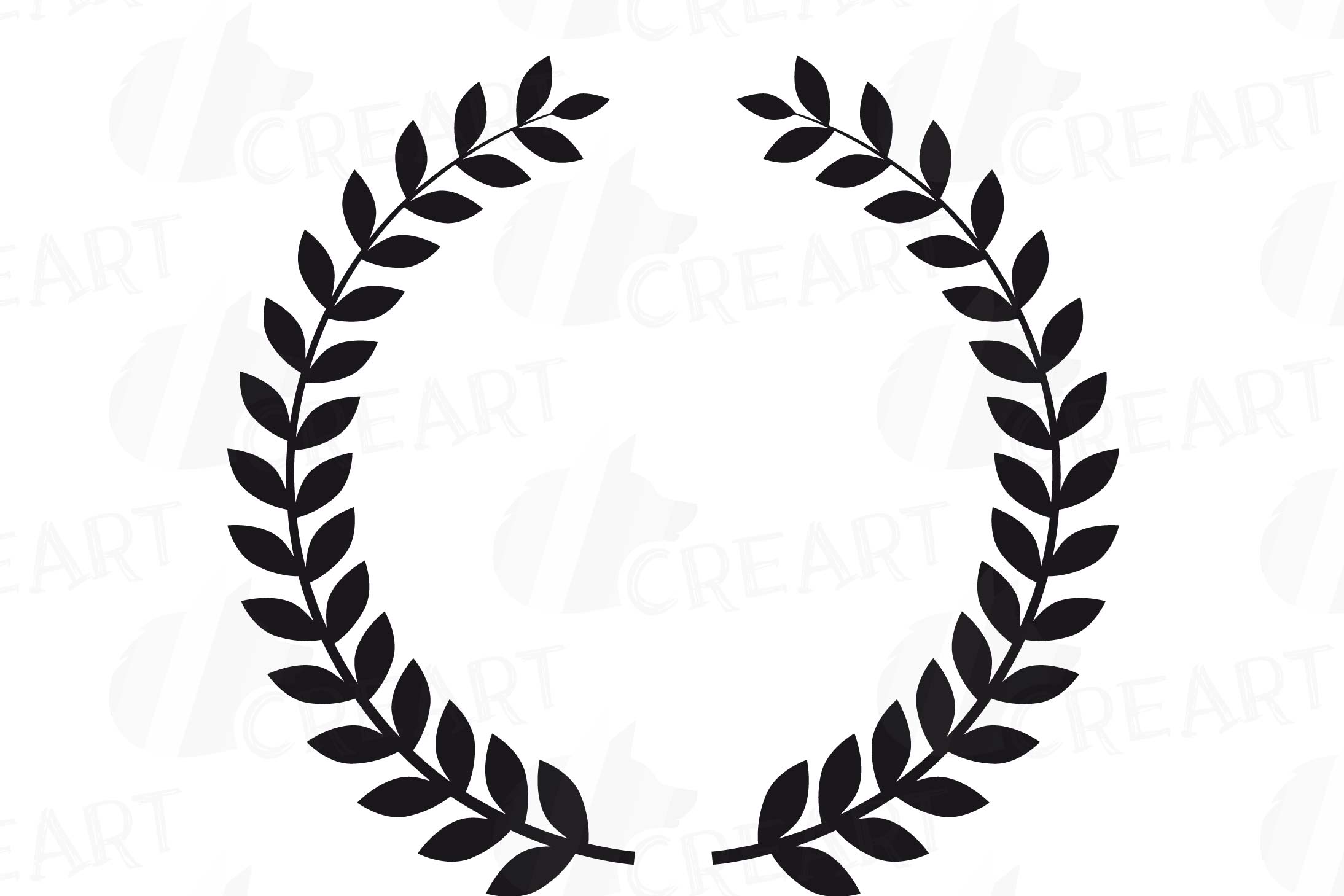 Download Laurel wreath clipart, Monogram frames silhouette (109382 ...