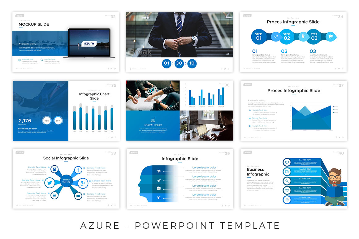 Azure Powerpoint Template