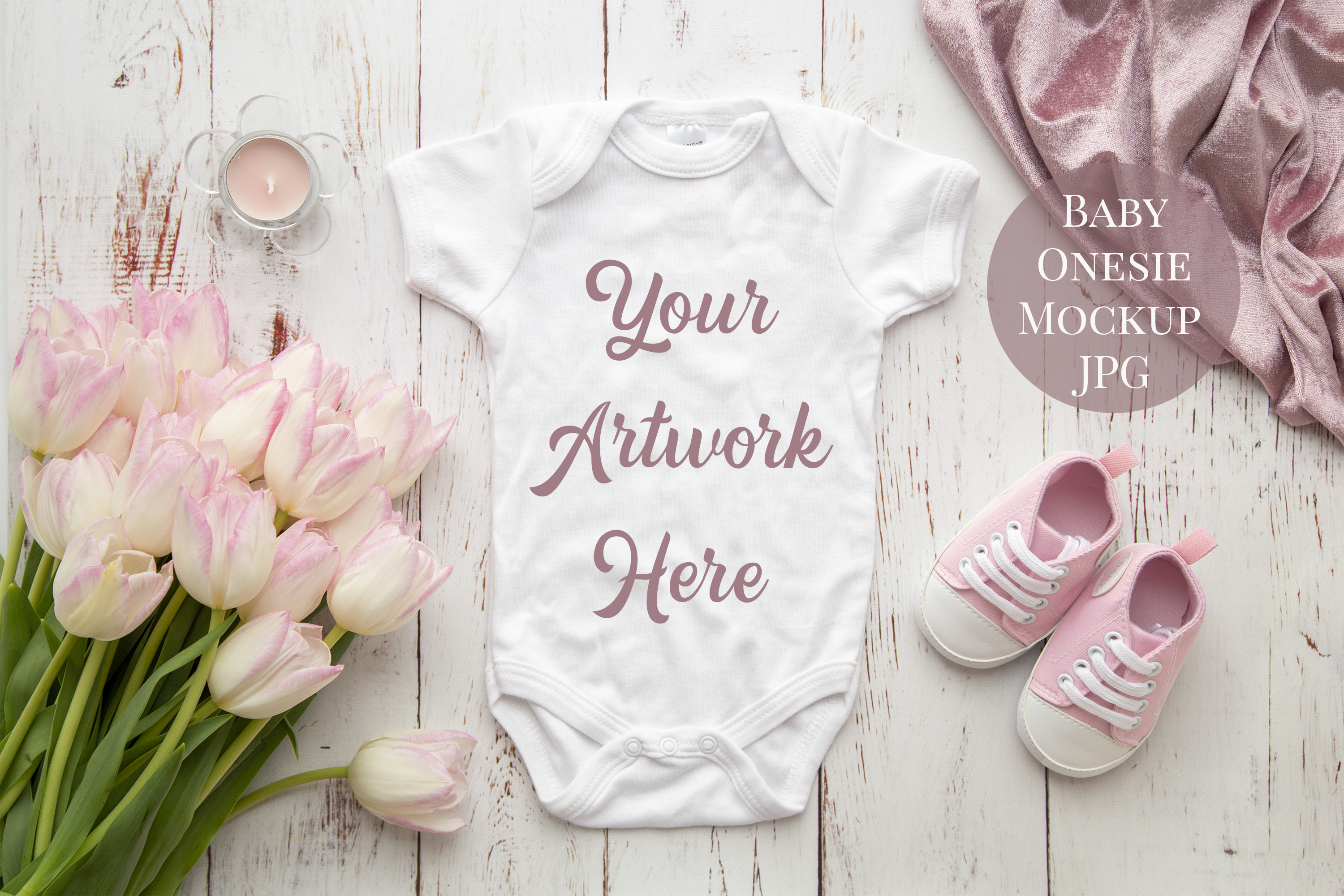 Onesie Infant Bodysuit Mockup