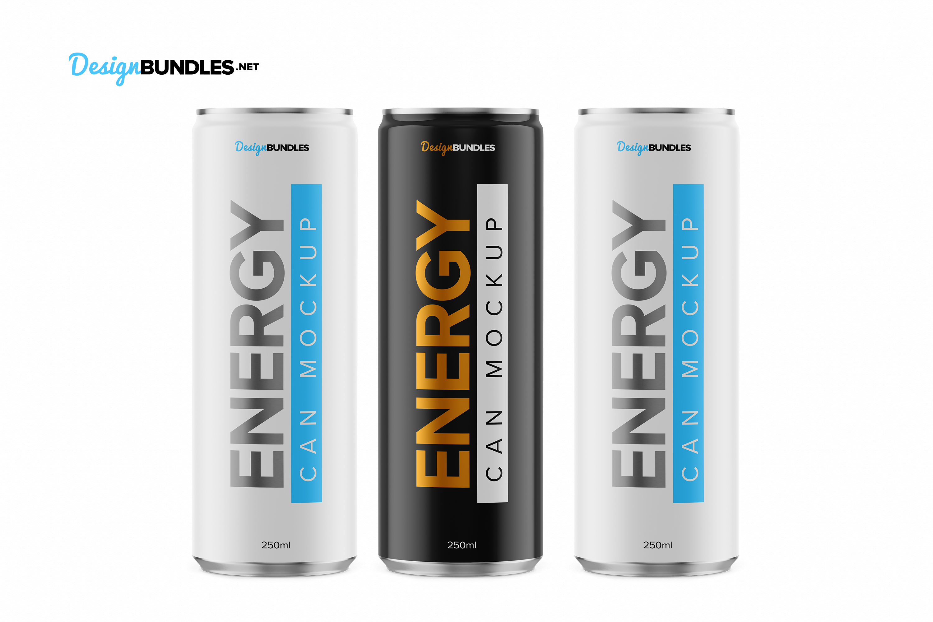 Download 250ml Energy Drink Can Mockup